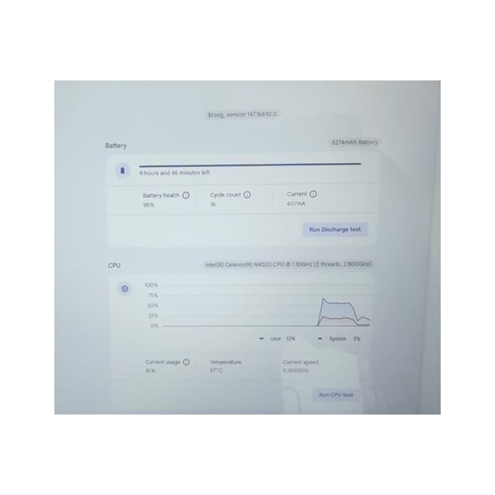 Chromebook 360 HP QWERTY (Intel Celeron N4020 CPU 2 threads 2.800 Ghz 4 GIG RAM)